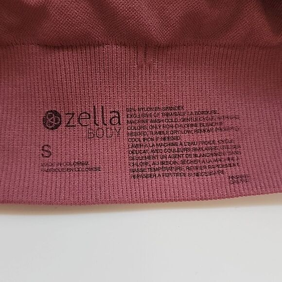 Zella Body small strappy sports bra wire free fitted pull over ribbed top womens - Picture 5 of 5